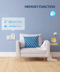 Living room with Self Powered Wireless Doorbell No Battery Needed Easy Plug In Cordless Chime With 1300ft Range on wall.