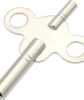 Nickel Plated Double End Clock Winder Key Size 6 With 1.75mm And 3.75mm Holes For Mainspring Winding, American Clock Repair Tool