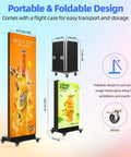 80 Inch Led Poster Screen Featuring A Slick Foldable Design For Digital Signage Display With P1.86 Pixel Pitch in a flight case.