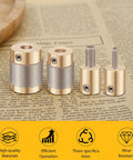 Stained Glass Diamond Grinder Bit Set Pro Grade 4 Size Heads For Glass Drilling Brass Core Bits With 1 Inch 3/4 Inch 1/4 Inch And 1/8 Inch Heads
