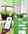 App control screen for Hydroponic Indoor Garden System Kit With 15 Pods, 24 Watt Grow Light, and quiet pump on smartphone.