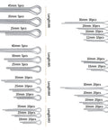 290 Pcs Stainless Steel Cotter Pins Set With 24 Sizes For Cars, Trucks, Lawn Mowers And Small Engines, displayed by size.