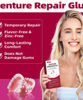 Instant Denture Glue For Loose Teeth And Cracked Dentures, Fast Bond In 15 To 60 Seconds, Lasts Days To Weeks, 1oz Kit