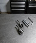 2 Piece Pipe Threading Tool Kit With Hex Die Design And Broken Wire Extractor For Quick Jam Free Internal And External Threading On PVC And Metal Pipes A Real Workhorse For Home Pro Jobs And DIY Enthusiasts. 1/2 and 3/4 in steel dies with hex key