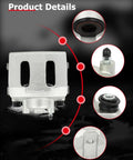 Built Tough Front Left And Right Disc Brake Calipers Without Bracket Fits Jeep Cherokee Grand Cherokee Wrangler 1990 To 2001 close-up view highlighting rubber seals and ports.
