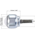 12mm Ball Transfer Bearing Unit With Nylon Ball Roller, Bolt Fixing Mount, 360 Degree Rotation, side view with dimensions