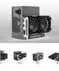 Next Level Thunderbolt 3 And 4 Egpu Dock For Laptops And Mini Pcs Wielding Usb4 Forty Gbps Pipe For Nvidia Geforce And Amd Rtx Cards Pumped By An 85W Pd Brick Dropping Insane Frames For Smooth Gaming Sessions Anytime with dual fans.