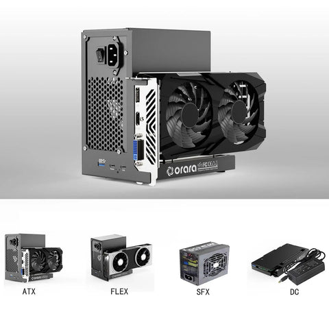 Next Level Thunderbolt 3 And 4 Egpu Dock For Laptops And Mini Pcs Wielding Usb4 Forty Gbps Pipe For Nvidia Geforce And Amd Rtx Cards Pumped By An 85W Pd Brick Dropping Insane Frames For Smooth Gaming Sessions Anytime with dual fans.