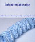 Flexible 4 Inch French Drain Pipe With 66 Ft Nonwoven Fabric Perforated Landscape Drainage System close-up view showing fabric and material.
