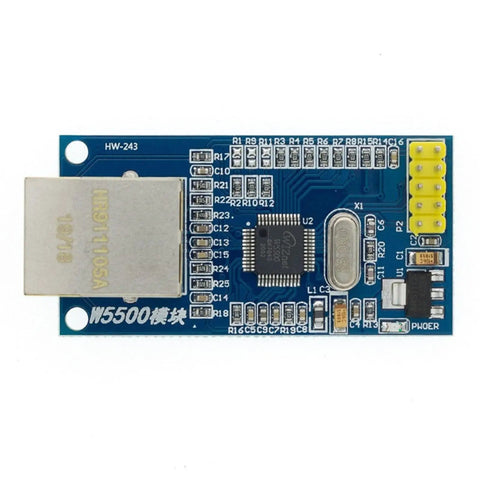 Top view of W5500 Ethernet Networking Module For 8051 Microcontroller Development Board Gear A Multi Compatibility Device Accessory.