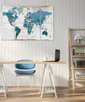 Game Changing Soundproof Wall Art Panels Hella Effective Acoustic Padding For Recording Studio Office Or Home Decor Eight Pack 48 By 32 Inches Noise Absorbing Tiles displayed as a world map on a wall.