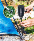 Installing 80 Pack Plastic Lawn Stakes Six Inch Ground Anchors Spikes Heavy Duty For Lawn Edging Weed Fabric Tarp Christmas Yard Decor