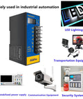 Rock Solid Industrial Switching Power Supply 24 Volt 2.5 Amp 60 Watt Din Rail Adapter With Digital Display for LED lighting and CCTV.