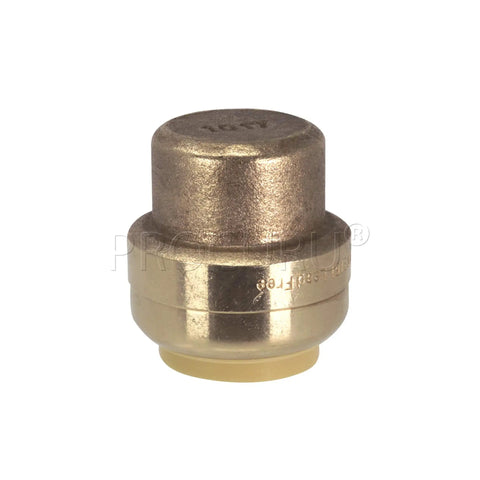 10 Pack Half Inch Push To Connect Brass Plumbing End Cap Fitting For Copper PEX CPVC PE-RT Pipes No Tools Needed Quick Install