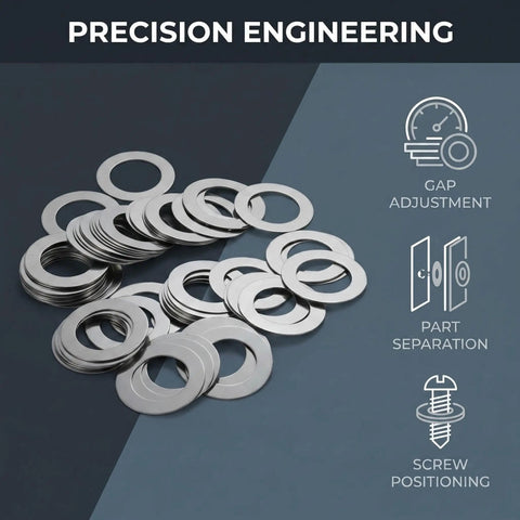 80 Piece M4 Steel Shim Washer Kit With Ultra Thin Spacer Inserts For Electronic Repair And Model Building, Slick Thickness Choices From.1 To.5 Millimeter Keep Adjustments Dead On While Cutting Through The Hassle