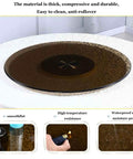 Go-To Large Glass Lazy Susan Turntable With Aluminum Bearing, showing compressive and durable 10mm thick brown tabletop organizer.