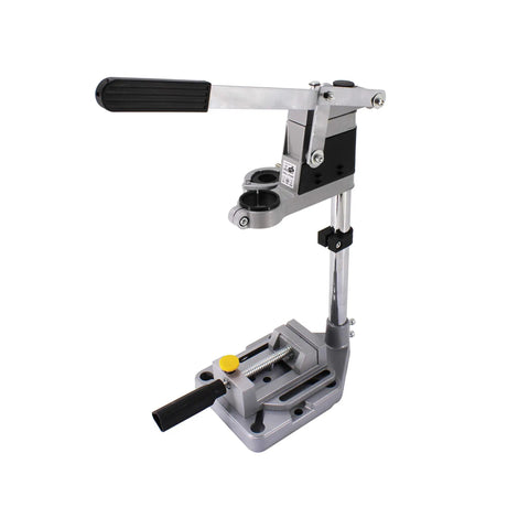 Heavy Duty Adjustable Aluminum Drill Press Base With Tough As Nails Bench Clamp Conversion Kit For Electric Hand Drills Rotary Workstation Stand