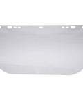 Faceshield Window For Safety Headgear, Universal Pin Mount, Clear PETG Shield, 15.5 In Wide By 8 In High, 0.04 In Thick