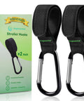 Go To Hands Free Stroller Hooks For Bags, 2 Pack Non Slip Clips And Carabiner with packaging