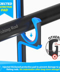 Close-up of protective pad on Horizontal Fishing Rod Holder Rack For Garage And Home Walls Or Ceilings Aviation Aluminum Pole Rack