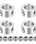 Stainless Steel Shaft Collar Set Of 4 With 15mm ID, 25mm OD, 12mm Thick Double Hole Bore For Gearbox Assemblies And Machine Tools
