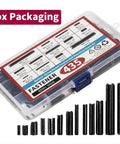 435 Piece Slotted Spring Roll Pin Set Black Oxide Finish For Machinery And Auto Repair Durable Dowel Kit with box packaging