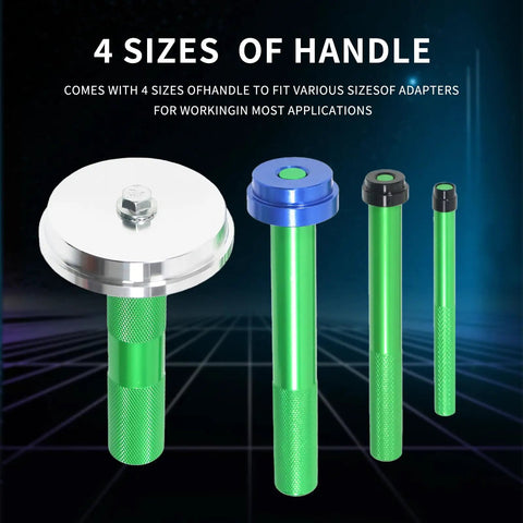 Bearing Press Kit 43 Piece Race And Seal Driver Set With 4 Knurled Handles displayed against a dark grid background