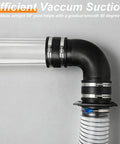 Heavy Duty 4 Inch Dust Collection Fitting Kit For Woodshop includes 90 degree elbow joint with airtight connections for efficient suction.