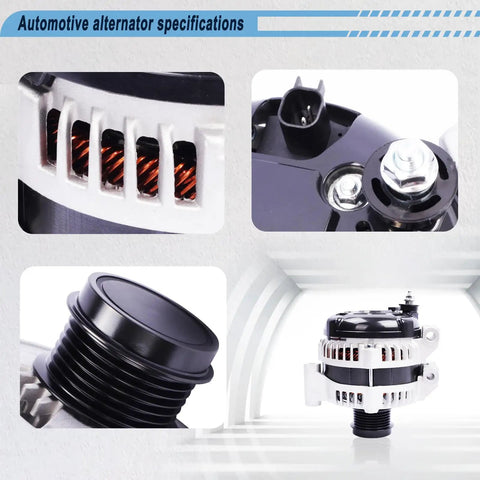 Chrysler 3.6L V6 Alternator Replacement For 2011-2016 Town Country Grand Caravan Journey Avenger Routan 2011-2014 200 CV 2012-2015 CV Plug And Play With 4210000770 4801624AD 68272108AA 11570 close-ups and complete view