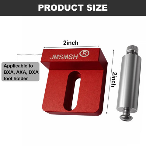 Dial Indicator Holder For Lathe Mounts 1/2 Inch Tool Post Compatible With BXA AXA 0XA Heavy Duty Indicator Stand With Aluminum Column No Fuss Setup For Precise Machining And Spot On Alignment, red 2-inch holder shown with 1/2-inch aluminum column