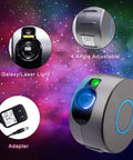 Lit Night Light Star Projector Galaxy Projector With Remote Control Nebula Cloud And Star Light Show features, adapter, and adjustment