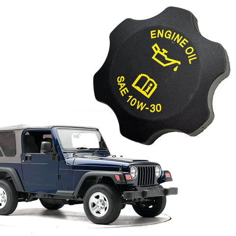 Engine Oil Filler Cap Replacement Compatible With Jeep Wrangler Cherokee Grand Cherokee Dodge Ram 1500 2500 3500 Dakota Durango Caravan Neon Chrysler Concorde PT Cruiser OEM 53010654AA 04648831AA
