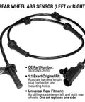 Top Shelf Rear Left Abs Wheel Speed Sensor Oem Replacement For Heyue Anti Lock Brake System with mounting fittings.