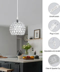 Farmhouse Wood Orb Chandelier With Five Lights in modern rustic kitchen setting with plug-in cord and adjustable wire.