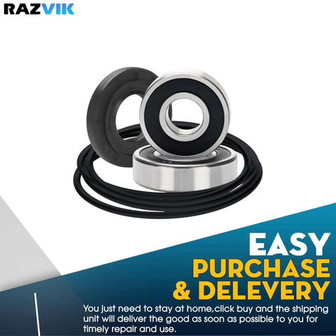 Heavy Duty Top Load Washer Tub Bearing And Seal Kit Replacement, rubber seals and metal bearings for quiet operation.