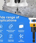 Six Piece Alloy Countersink Drill Bit Set with Depth Stop, showcasing spiral edge countersink and counterbore features.