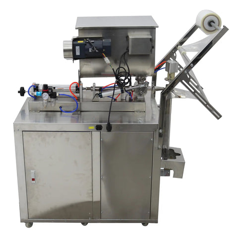 Automatic Liquid Paste Filler And Sealer Machine With Mix Hopper For Sauces And Chunky Salsa Stainless Steel Three Side Packaging System Slick Workflow No Headache Packing Ready To Roll For Daily Shop Runs