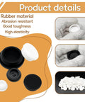 62Pcs Silicone Hole Plugs Set in 6 Sizes White Round Rubber Plugs With Snap Locking in Storage Box for Furniture details