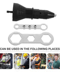 Cool Galpada Cordless Drill Rivet Adapter Kit With Plastic Body For Auto DIY And Metal Work, Low Noise Electric Riveting Tool To Make Drilling Faster And Easier On Cars Or Projects, with wrench inserts