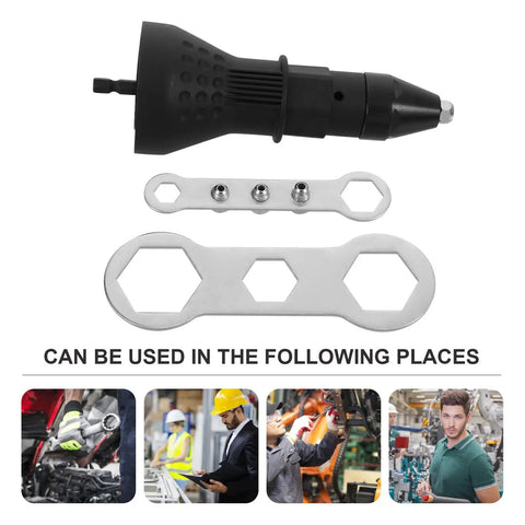 Cool Galpada Cordless Drill Rivet Adapter Kit With Plastic Body For Auto DIY And Metal Work, Low Noise Electric Riveting Tool To Make Drilling Faster And Easier On Cars Or Projects, with wrench inserts