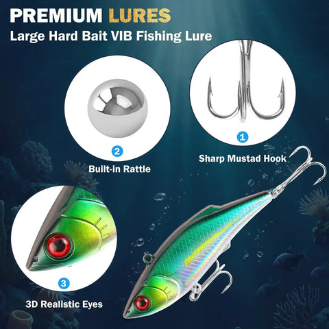 Action Packed Bass Fishing Lures Kit With Tackle Box For Freshwater And Saltwater Use Realistic Color Patterns And Proven Action Versatile Bait Set