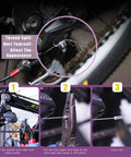 All In One Bike Repair Kit With 121Pcs Heavy Duty Cable Cutter Spoke Nipples And Crimps Set used on bike with step-by-step illustration