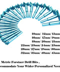 Top Tier 21 Piece Forstner Bit Set Made For No Sweat Drilling On Any Project with 10 to 42 mm Carbide Tipped Bits