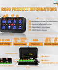 8 Gang Switch Panel BA80 Universal Circuit Control Relay Box With LED Indicators and Specs for Cars Trucks Boats UTV ATVs