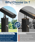 Side-by-side comparison of Hella Tough Six Foot Six Inch T304 Stainless Steel Handrail and inferior iron railing.