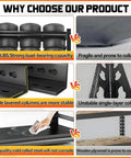 Comparison of Heavy Duty 4 Tier Metal Garage Shelving Unit 54 Inch High features with other materials and designs.