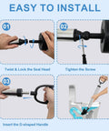 Installation guide for Heavy Duty Toilet Plunger And High Pressure Drain Gun With Pipe Auger Set, showing quick steps to use.