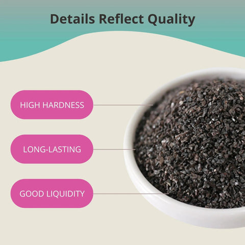 Bowl of 100 Grit Aluminum Oxide Blast Media For Metal Prep And Rust Removal, Pro Grade Long Lasting Sand Blasting Media