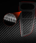 Real Carbon Fiber Center Console Cover for Audi B9 A4 S4 A5 S5 RS5 2020 2021 2022 2023 2024 2025 close-up of matte finish texture