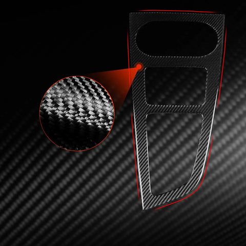 Real Carbon Fiber Center Console Cover for Audi B9 A4 S4 A5 S5 RS5 2020 2021 2022 2023 2024 2025 close-up of matte finish texture